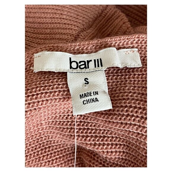 Bar III Sweater NWT $60 Deco Mauve Twist Worn 2 Ways Women's Size Small - Picture 5 of 13